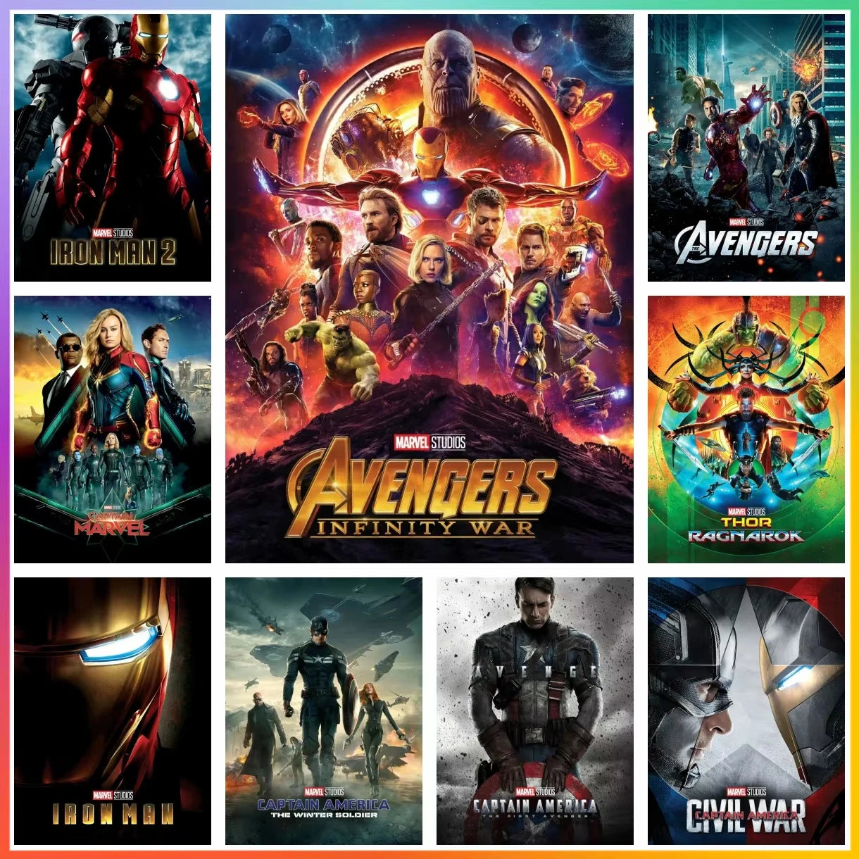 Poster de films Marvel - Canvas sans cadres