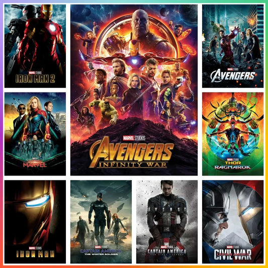 Poster de films Marvel - Canvas sans cadres