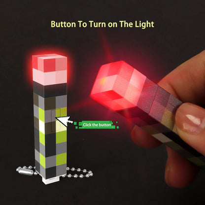 Porte clés Torche Minecraft